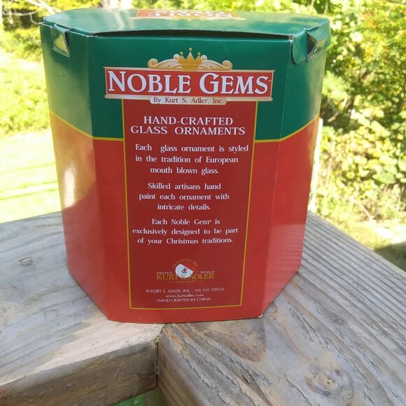 Noble  Gems by Kurt S Adler made in China glass ornament carousel horse glitter - Picture 6 of 16